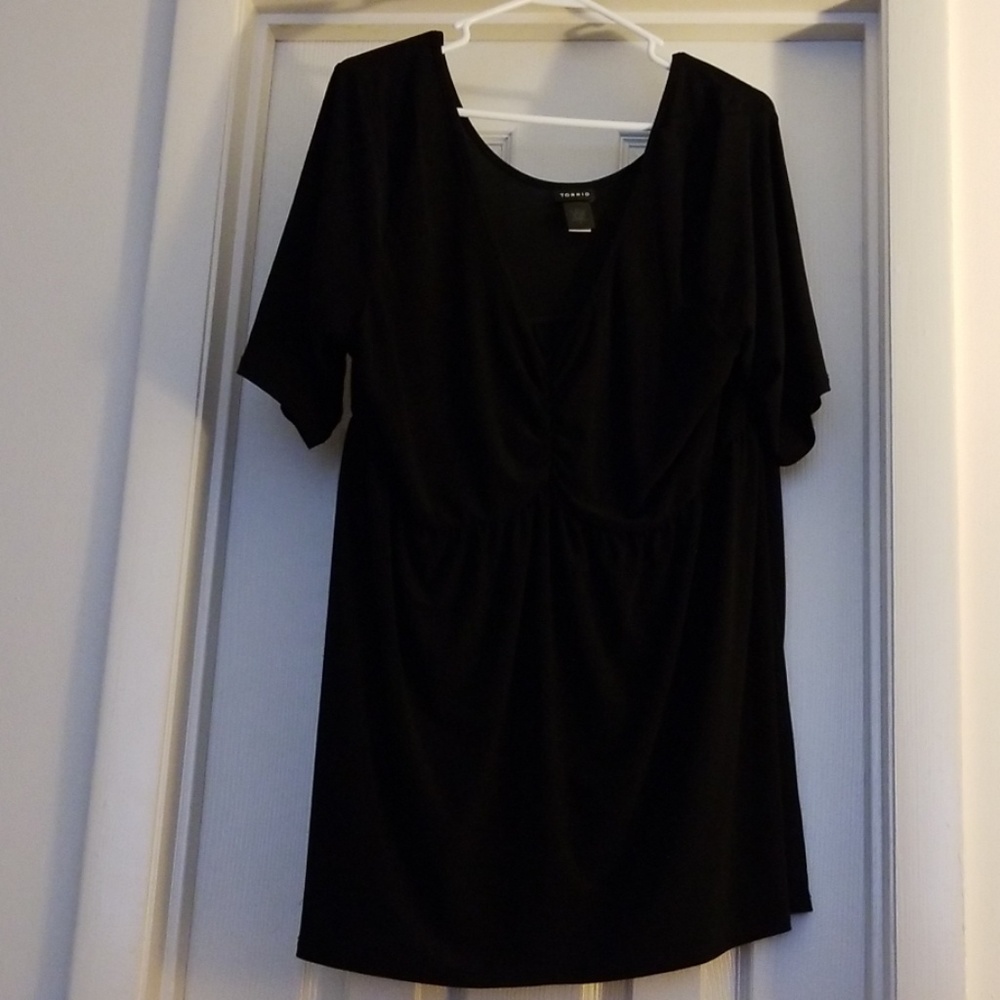 Women's 22/24 Black Babydoll Blouse